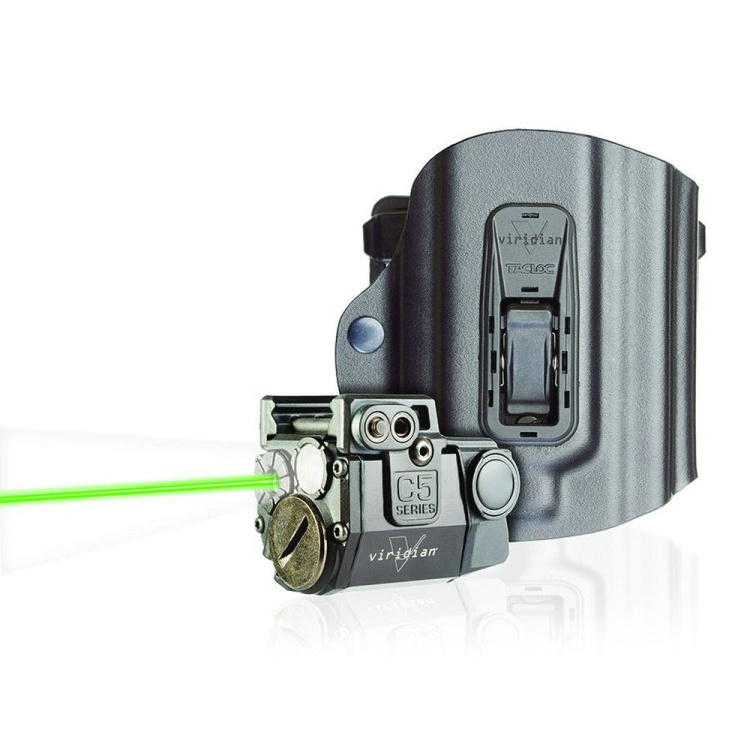 Viridian C5L, taktická svítilna s zeleným laserem + Tacloc pouzdro