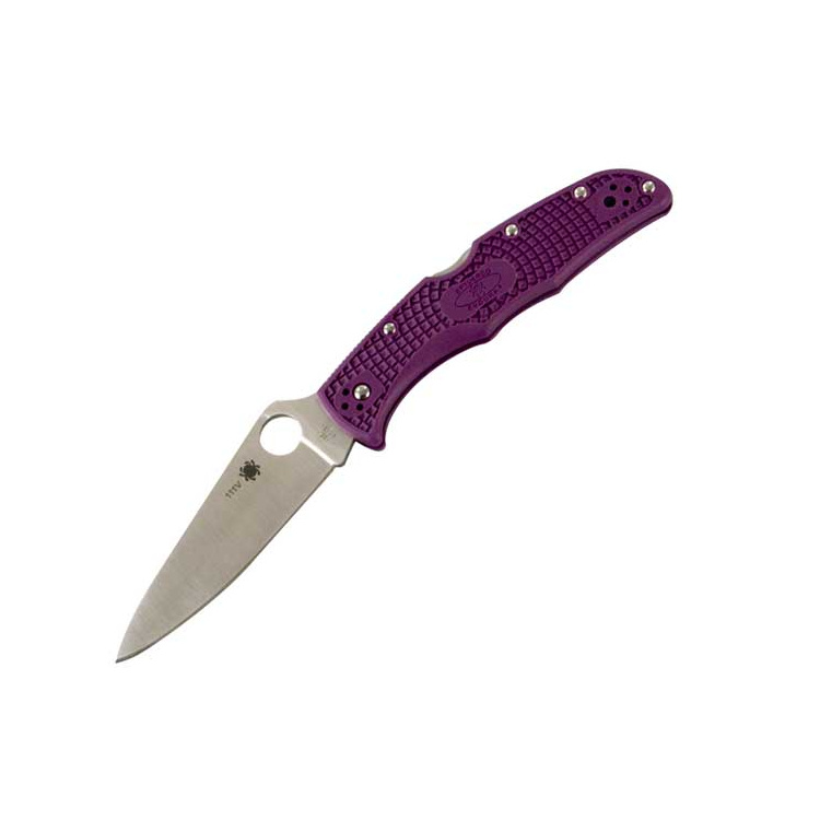 Nůž Spyderco Endura 4, hladké ostří, fialová rukojeť FRN