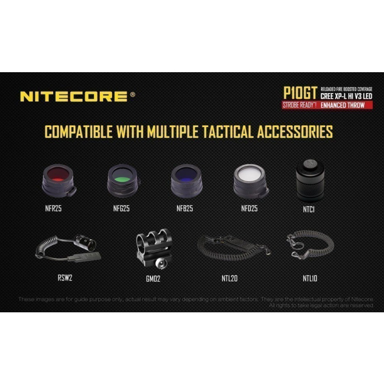 Svítilna NiteCore P10GT, 900 Lumenů - Svítilna NiteCore P10GT, 900 Lumenů