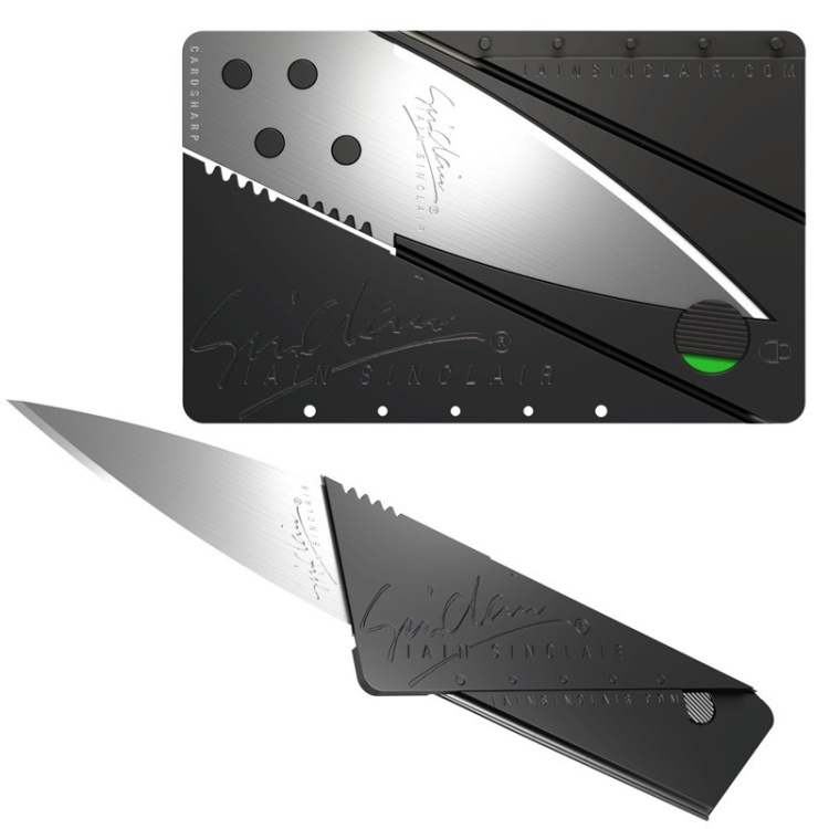 Skládací nůž do tvaru kreditní karty
