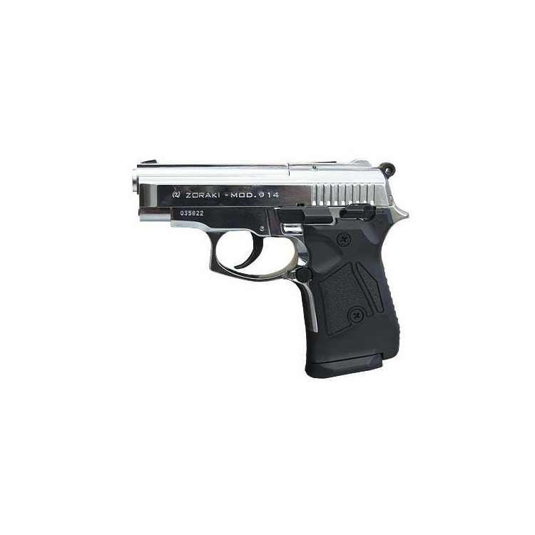 Plynová pistole Atak 914 Auto, 9 mm, leskle chromovaná, Atak Zoraki
