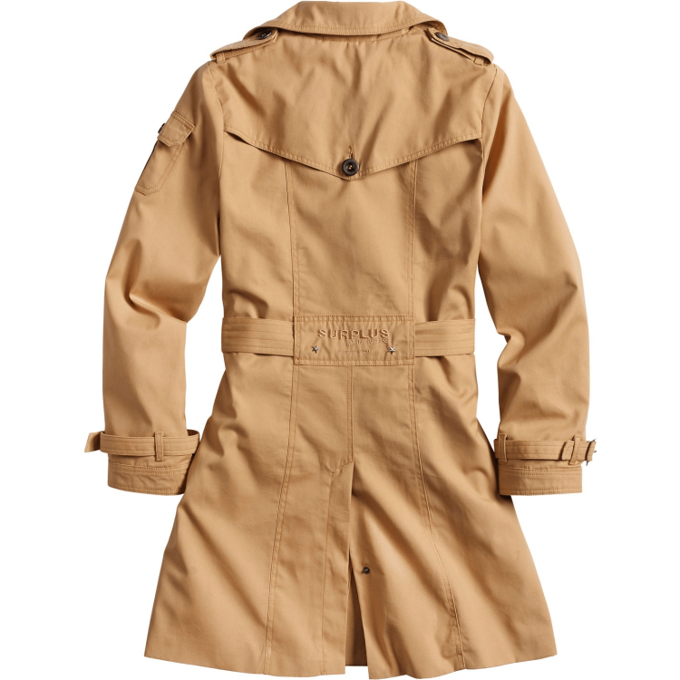 Dámský kabát Surplus Trenchcoat, pískový, M - Dámský kabát Surplus Trenchcoat, pískový, M