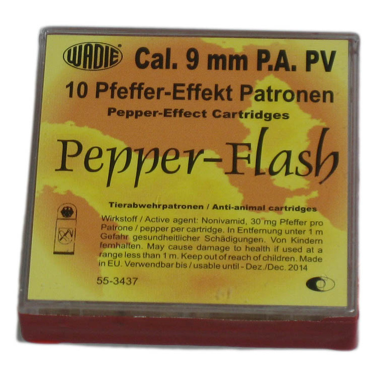Pepper Flash Nonivamid náboj do plynové pistole, 9. mm P.A.K., 10 ks, Wadie