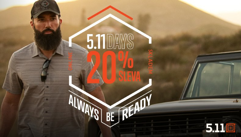 5.11 DAYS - na vše sleva 20% + dárek zdarma