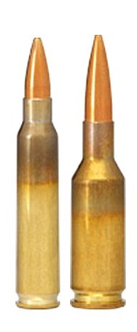 Porovnání velikosti náboje ráže 6,5 x 47 Lapua
